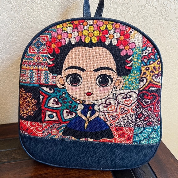 Handmade and hand tooled backpack “Frida Kahlo “ collection limited edition Handmade and hand tooled backpack “Frida Kahlo “ collection  main image 4
